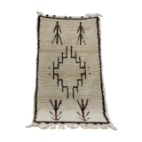 Handmade wool Berber rug 133x70 cm