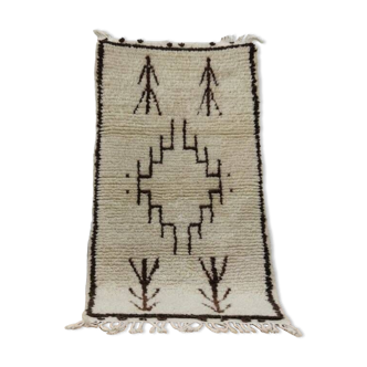 Handmade wool Berber rug 133x70 cm