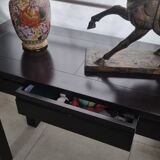 Extendable table in solid cherry wood of France