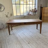 Pine and oak + walnut farmhouse table 1950