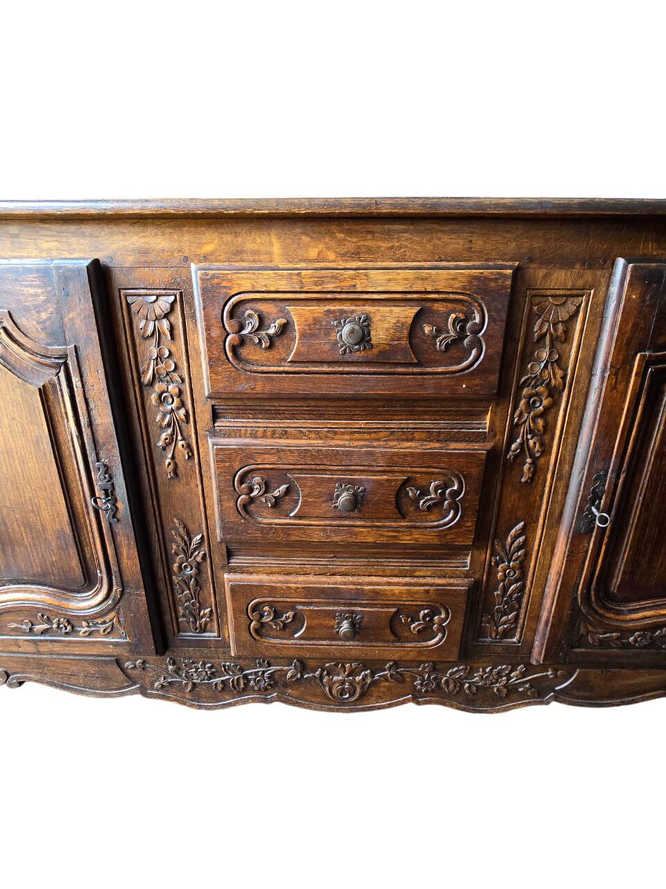 Antique solid carved sideboard