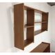 Suite of asymmetrical Scandinavian wall shelves 60s