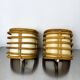 Pair of mid-century rattan wall sconces, 1960s, Italy