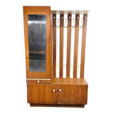 Porte-manteau vintage sur pied avec miroir et armoire