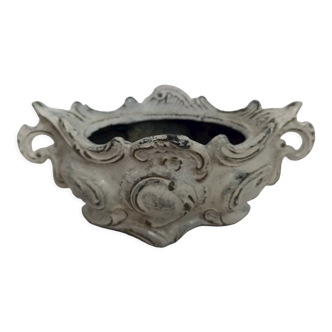 Old patinated cast iron planter