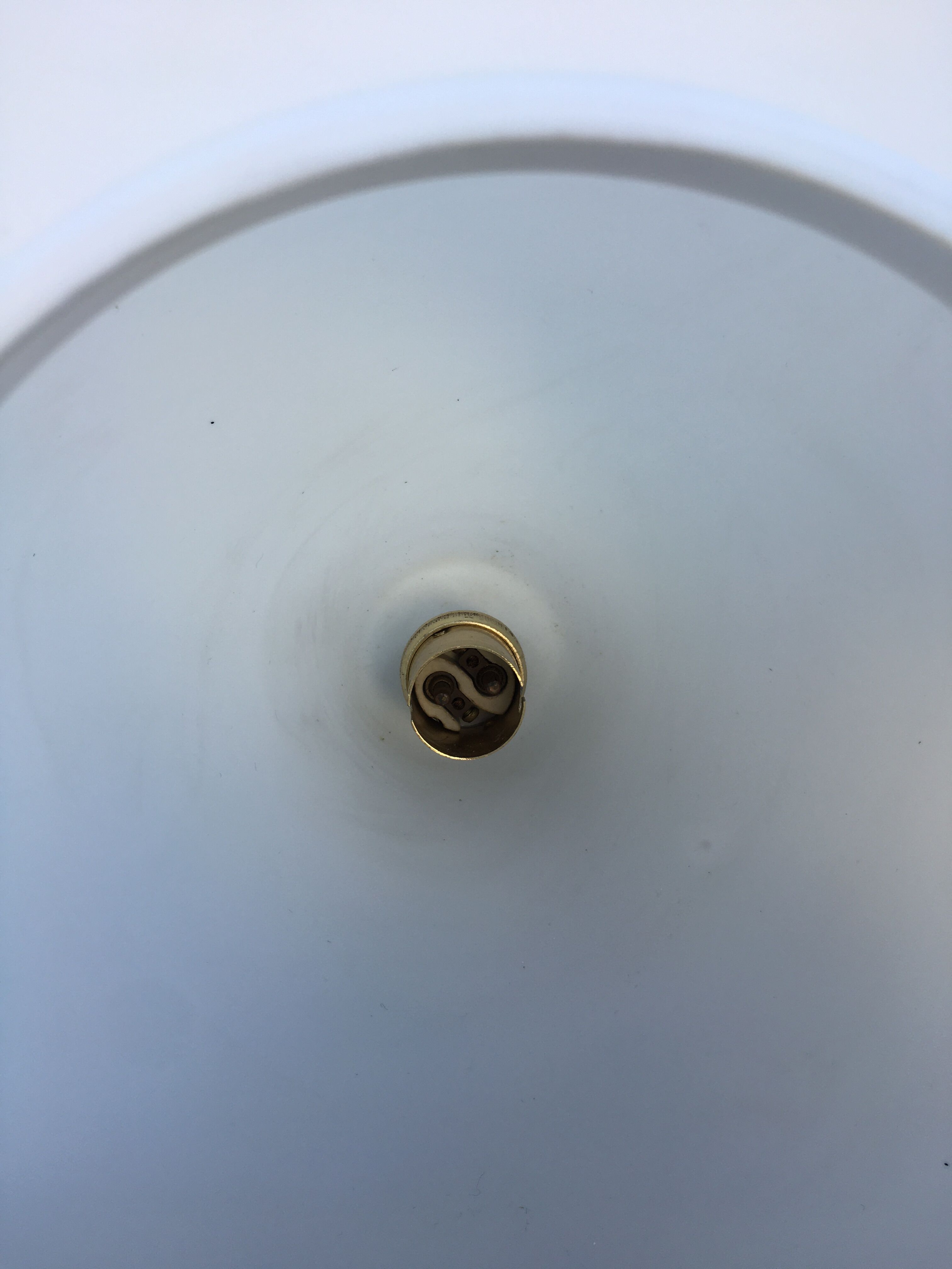 Golden brass white glass hanging