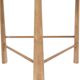 Pair of blond beech bar stools. Contemporary work.