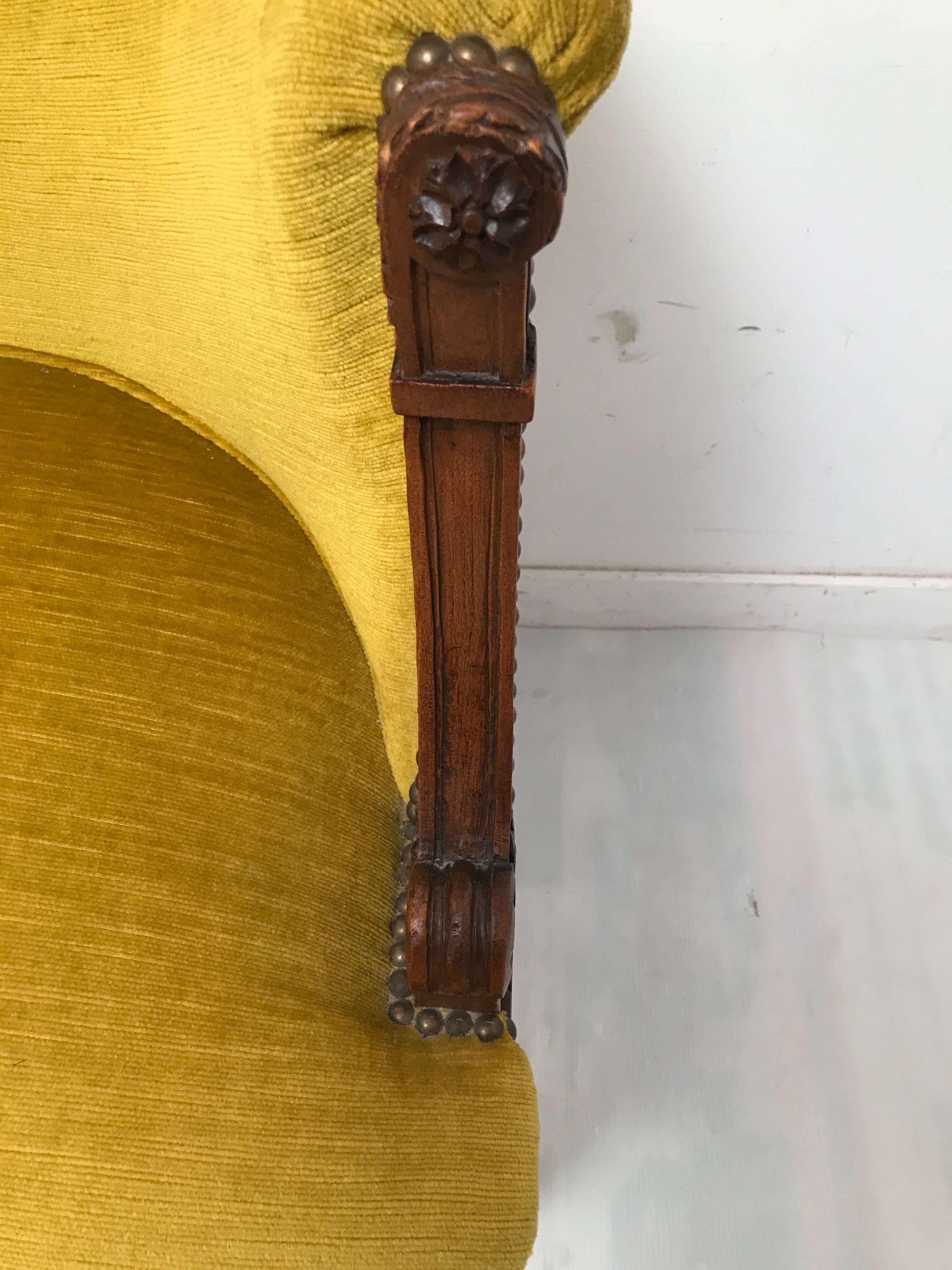 Louis XVI style gondola armchair