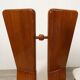 70's brutalist dining chairs in oak with bouclé fabric