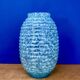 Vase vintage art déco, en verre de Clichy bleu