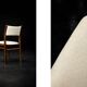 Chaises en teck et tissu beige danois modernes du milieu du siècle, ensemble de 4