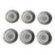 Set of 6 vintage dessert plates made in Poland with a plant motif.