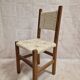 Chaise en bois assise en corde tressée