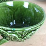 Ceramic cabbage tea set, 6 cups, teapot