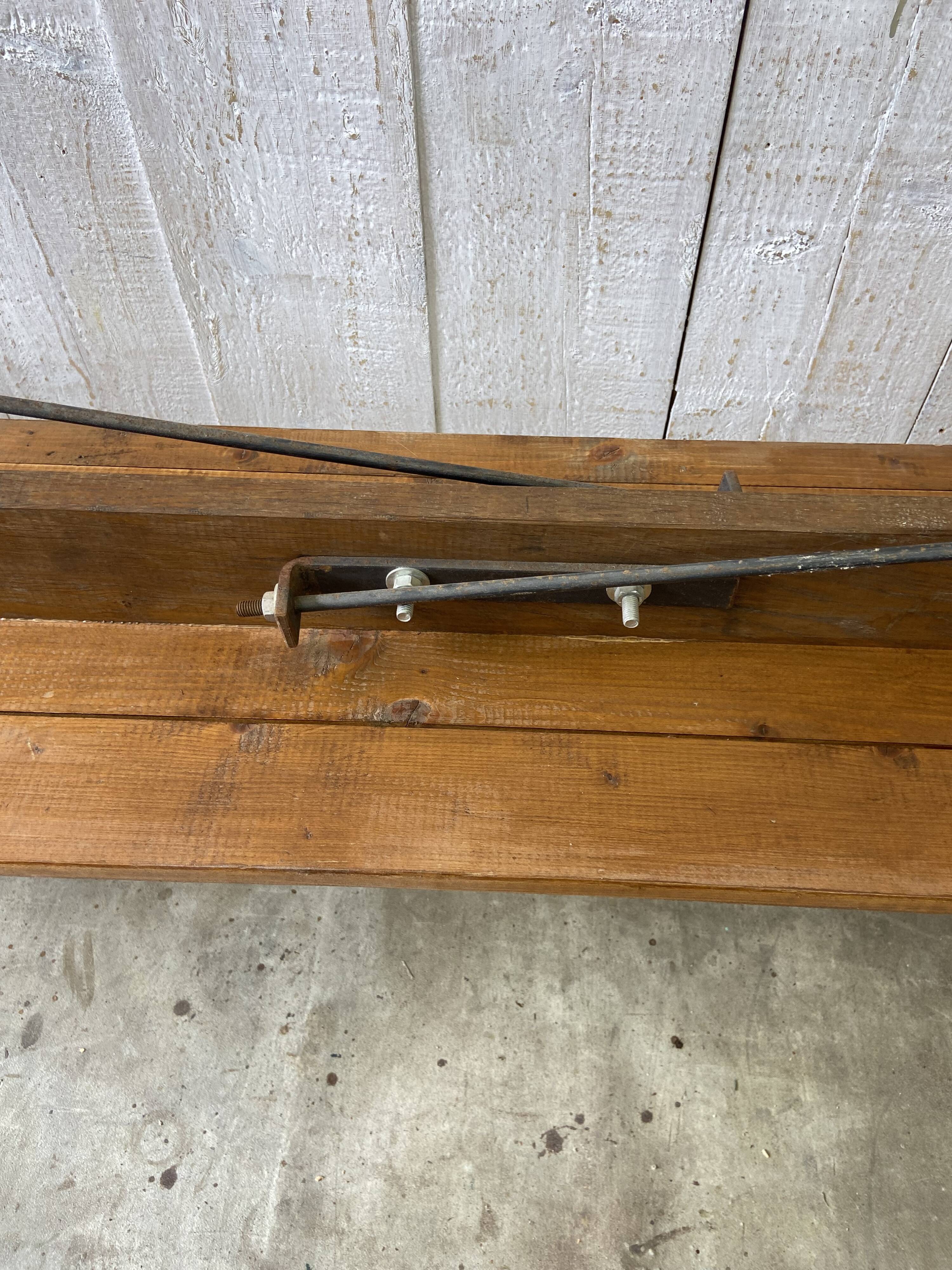 Pair of antique farm benches