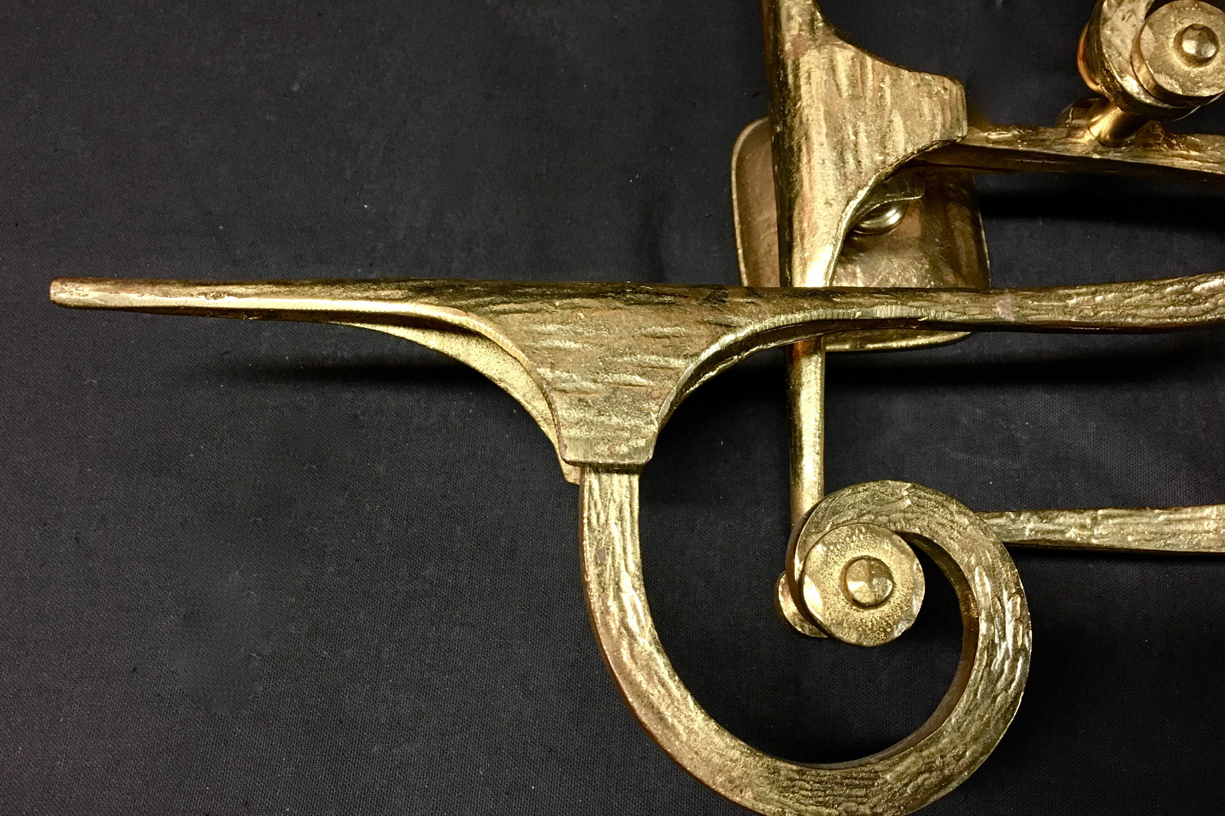 Italian bronze wall lights by G. Piombanti, 1950