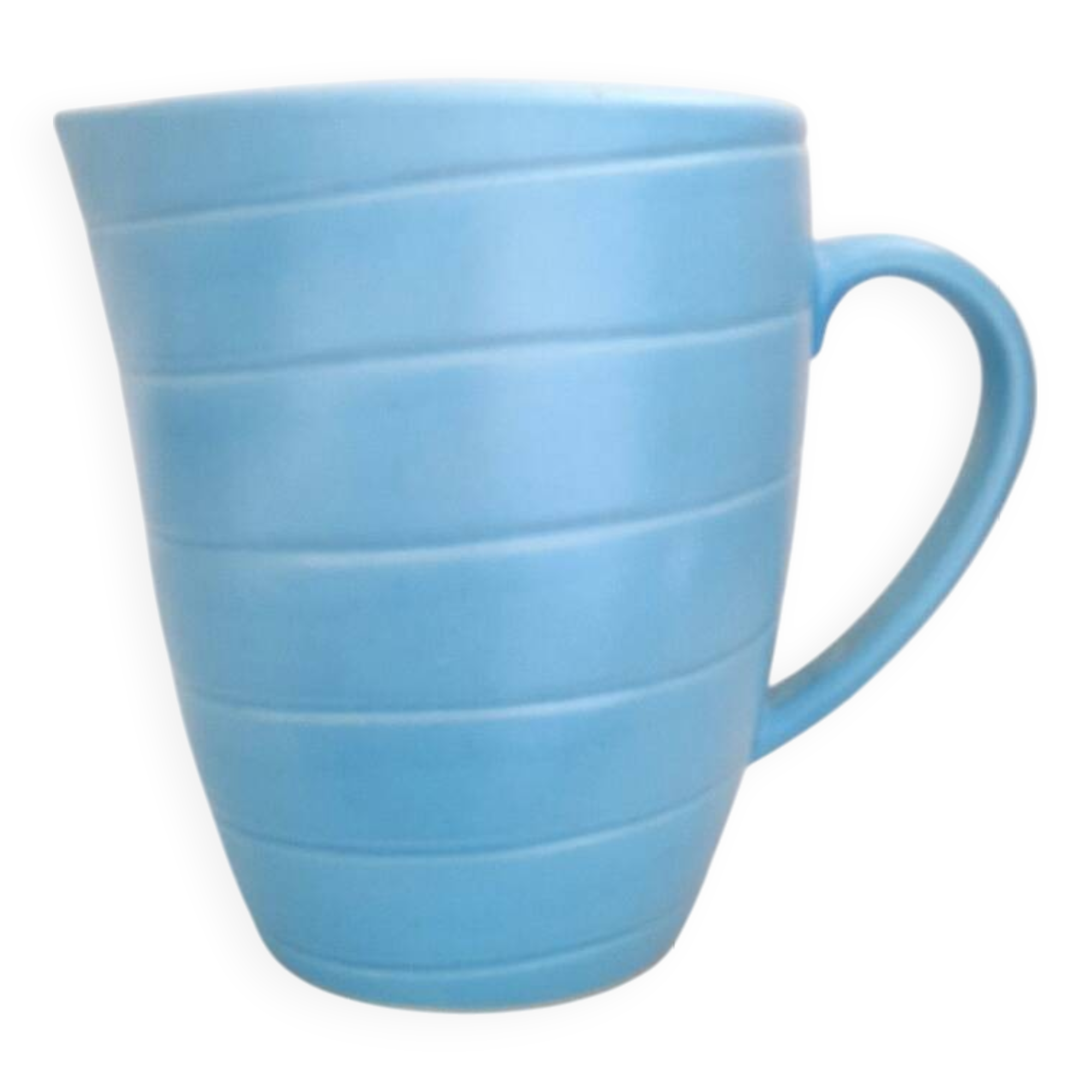 Carafe 80s en faïence bleue