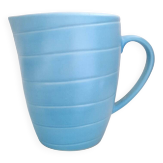 80s blue earthenware carafe