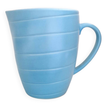 80s blue ceramic carafe