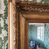 Mirror framing Napoleon III gilding gold leaf