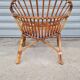 Rattan shell armchair 1960