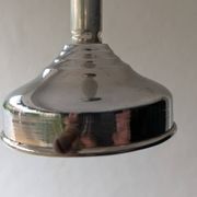 White opaline suspension and chrome metal — old school spirit