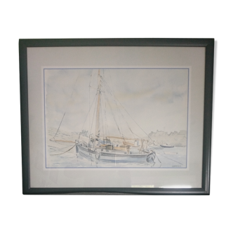 Maritime watercolor J.A Arques