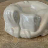 Vintage pocket vacuum duo in glazed ceramic