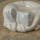 Vintage pocket vacuum duo in glazed ceramic