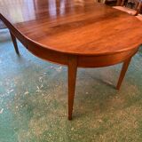 Louis XVI style oval walnut extendable table