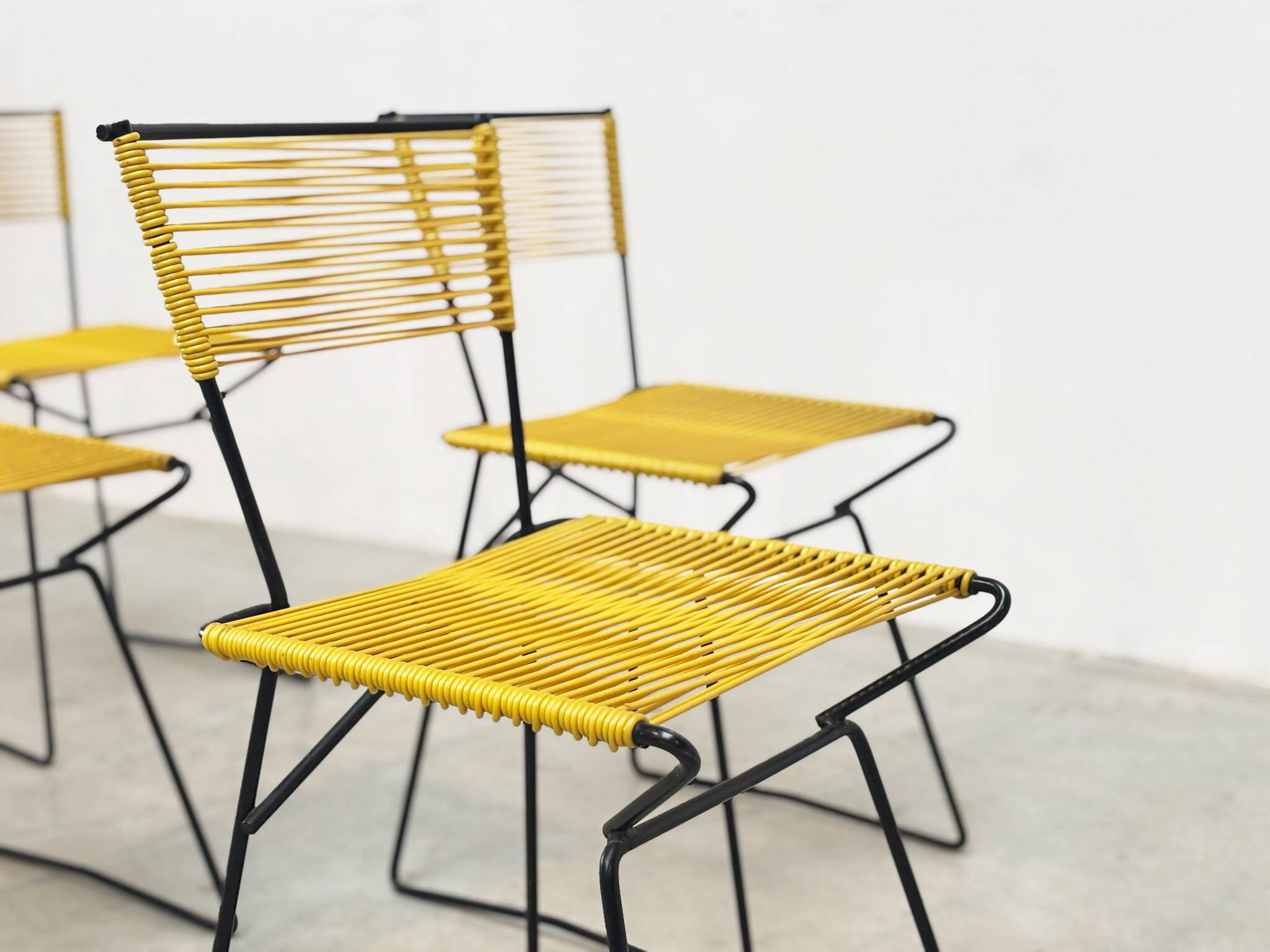 Set of six 'Spaghetti' dining chairs