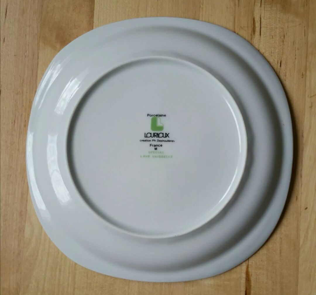 7 assiettes à dessert porcelaine fleurs roses