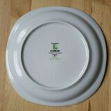 7 assiettes à dessert porcelaine fleurs roses