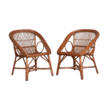 Paire de fauteuils années 1980