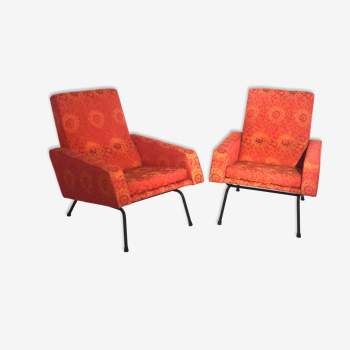 Pair of armchairs - vintage italian fabric 1960