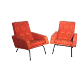 Paire de fauteuils - vintage italien tissu 1960