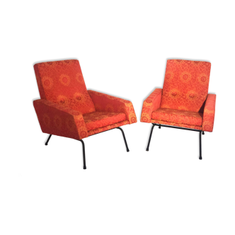 Pair of armchairs - vintage italian fabric 1960