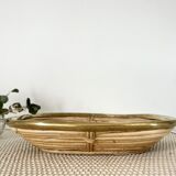 Empty rattan and brass pocket
