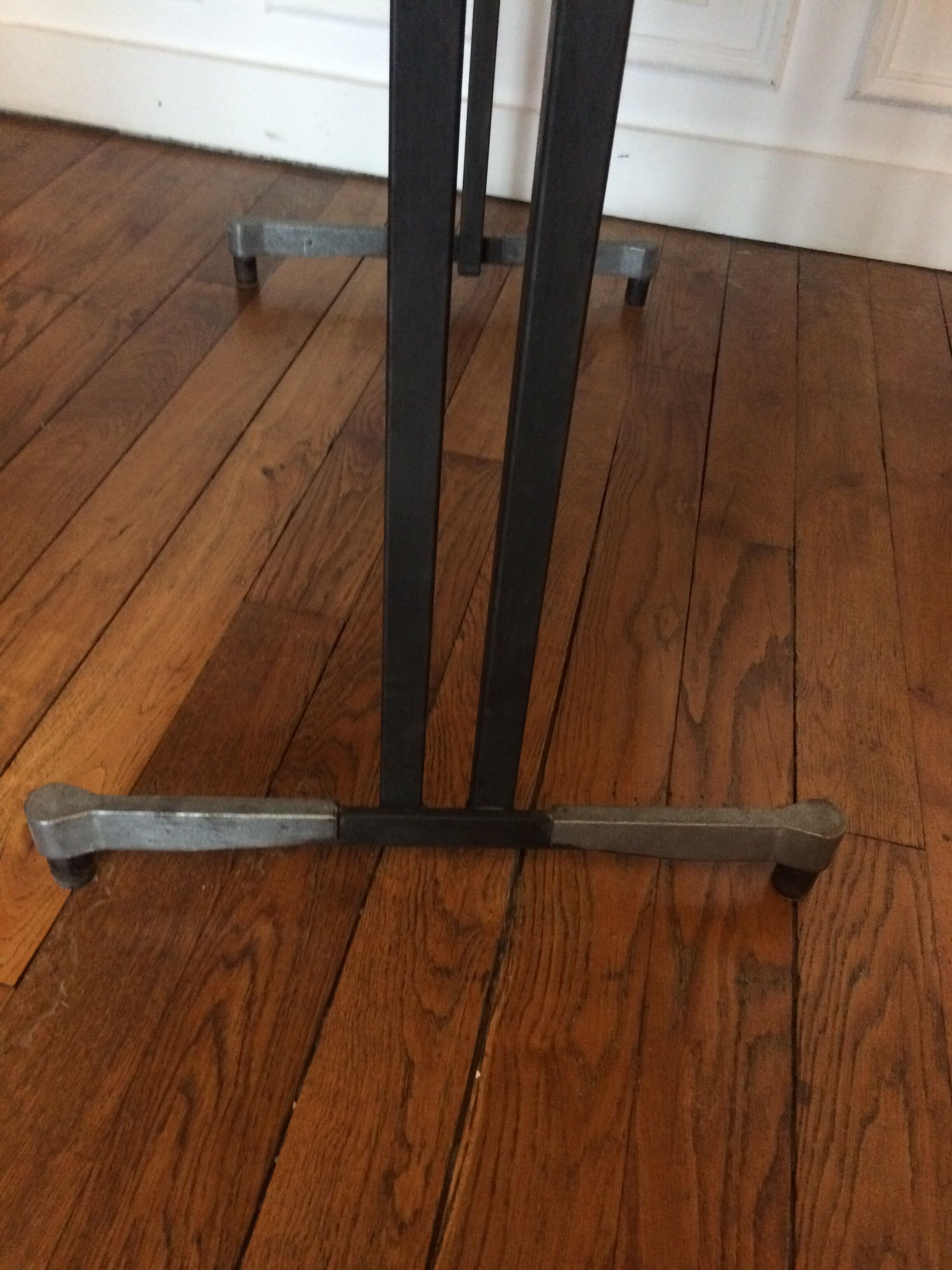 Metal and wood dining table