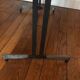 Metal and wood dining table
