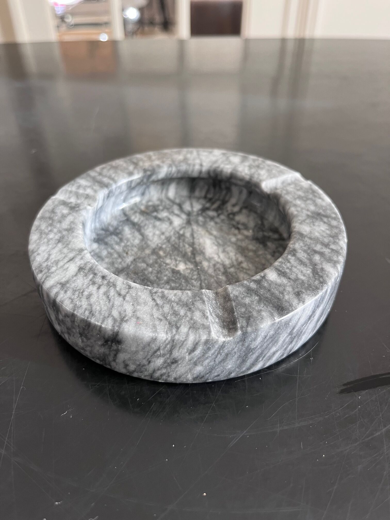 Gray marble ashtray