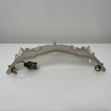 Partially frosted pressed glass wall lamp Art Deco Ezan icicle Jean Gau