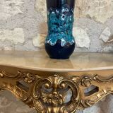 D’après BAY KERAMIK ou SCHEURICH, vase émaillé bleu
