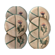 6 ceramic plates, model chardons, Daniel Etienne, Vallauris, 1970