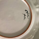 Moustiers porcelain plate with bird decor