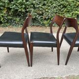 Suite of 4 rosewood chairs by Cor Botenbal for Fristho Franeker