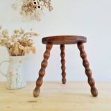 Antique wooden tripod stool