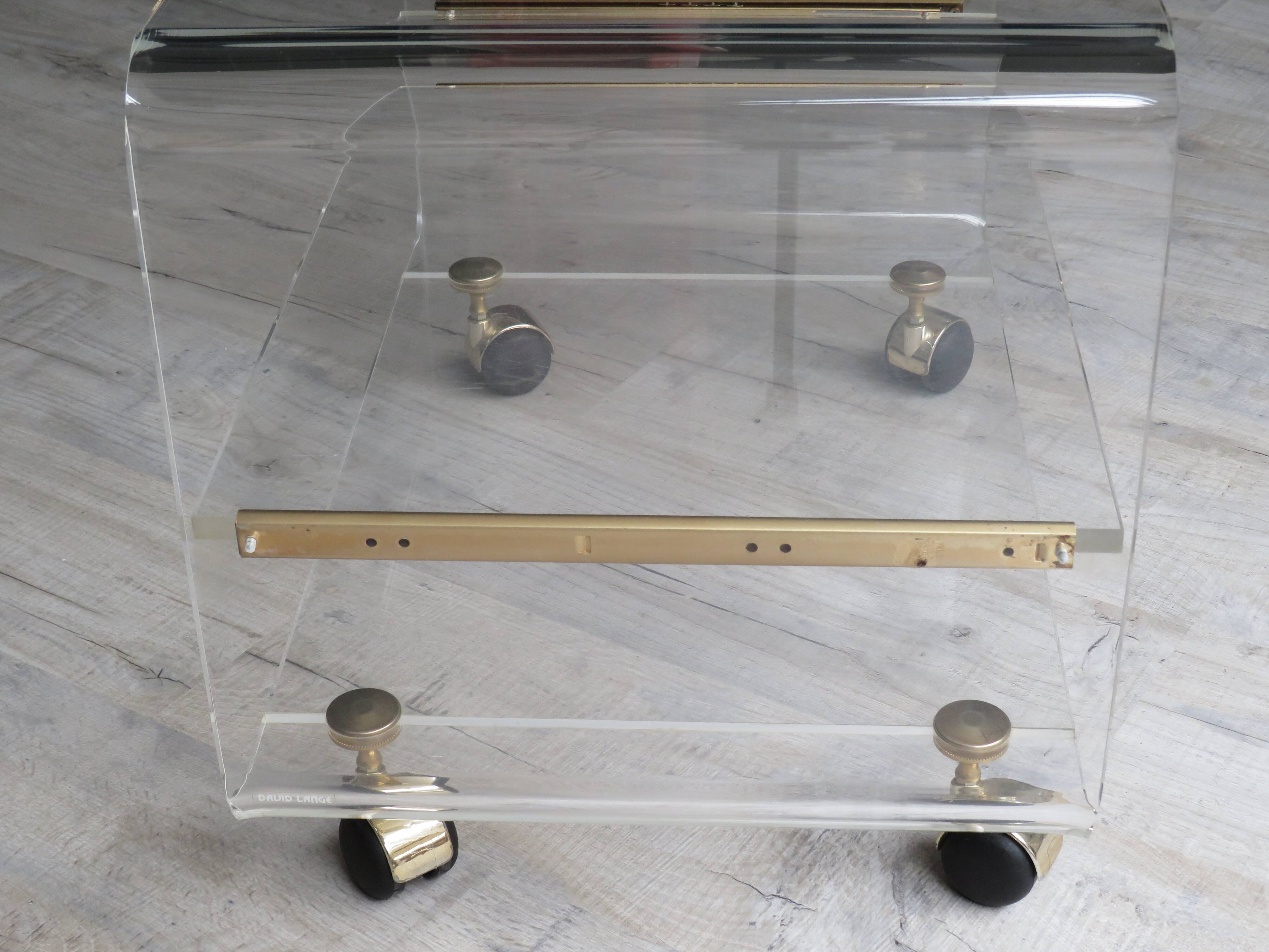 Altuglass roller coffee table by David Lange