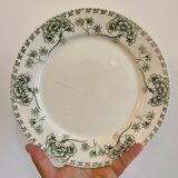 Set of 8 vintage plates in palmyre de sarreguemines iron earth (lot 3)