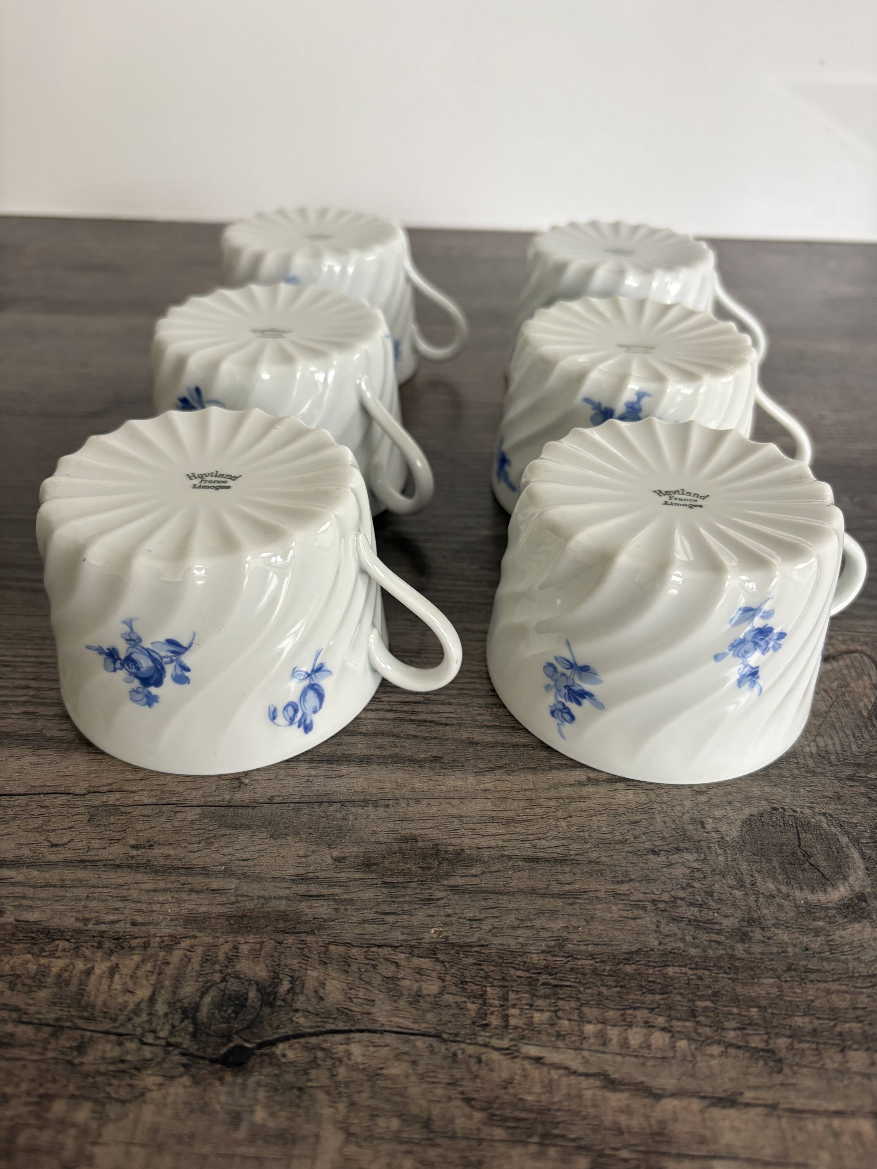 6 Haviland Limoges cups